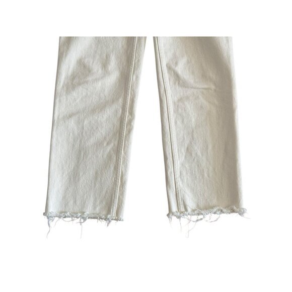 Re/Done 70s Stove Pipe High Rise Straight Leg Jeans Vintage White Women's Sz 24 - Picture 12 of 13